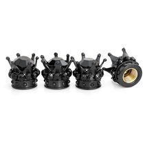 Black Crown Tire Valve Stem Caps (Set of 4) – Luxury Wheel Accessories - $7.99