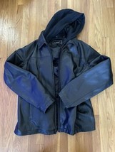 Black Rivet Men&#39;s Genuine Leather Jacket Size XLT Black Motorcycle Jacke... - $59.35