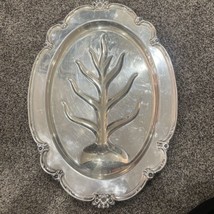 1847 Rogers Bros Remembrance 19&quot; Silverplate Footed Meat Platter with We... - $42.00