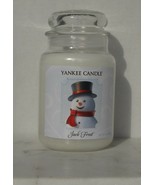 Yankee Candle Jack Frost Jar 22 Ounces Fresh Scent Snowman Frosty - £27.01 GBP