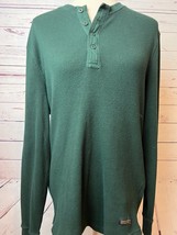 Abercrombie and Fitch Thermal Henley Shirt Large Mens Y2K 80s Waffle Kni... - $29.01