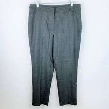 Talbots Pants Womens Heritage 12 P Petite Gray Pinstripe Striped Wool Bl... - $20.69