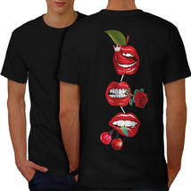 Lip Cherry Cool Fashion Shirt Rock&amp;Roll Men T-shirt Back - £10.21 GBP
