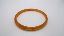 Vintage Brown Swirl Bangle Bracelet 2.5&quot; x 5mm BrB5 - $13.05 CAD