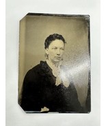 Antique CDV Tintype Photo 1860s Beautiful Woman Victorian Era Dress Fash... - £29.75 GBP