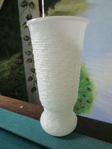 NAPCO Compatible with USA 1166 9 1/2 Milk Glass Textured VASE - $45.07