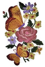 Custom and Unique Blooms and Butterflies [Flutterby Fancy Feature] Embroidered I - £17.48 GBP