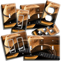 COWBOY HAT GUITAR ROPE LIGHT SWITCH PLATE OUTLET WESTERN ROOM COUNTRY HO... - $11.99+