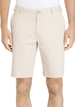 IZOD Men&#39;s Saltwater Comfort Flat Front 9.5&quot; Chino Short Pale Khaki Size 36 NWT - £35.30 GBP