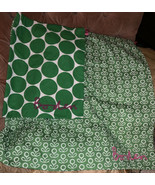 BODEN Purse Storage Dust Bag Green Dots &amp; Flowers W Drawstrings  Shoes 2... - €22,08 EUR