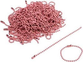 10 Ball Key Chains Pink Keychain Making DIY 2.4mm 4.72&quot; Bead Chains Lot - £5.83 GBP
