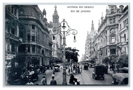 Avenida Rio Branco Street View Rio De Janeiro Brazil UNP DB Postcard P18 - £7.38 GBP