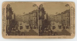c1900&#39;s Real Photo Stereoview Carl Johan&#39;s Stree &amp; Palace, Christiania Norway - £12.43 GBP