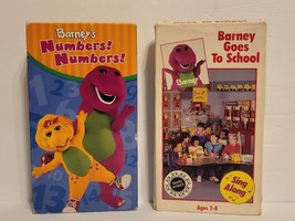 Lot 2 - Rare Vtg Barney Vhs Tapes - Goes To School Sing Along &amp; Numbers Numbers! - £14.68 GBP