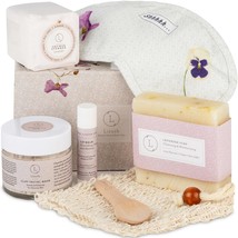Luxury Bath Gift Baskets Set for Women 6 Piece Lavender Spa Gifts for Wo... - £80.69 GBP