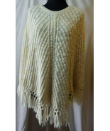 Ralph Lauren Cable Knit Poncho Fringe L/XL - £54.34 GBP