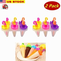 2 Pack of 6 Freezer Ice Pop Maker Mold Popsicle Dessert Ice Cream Frozen... - £9.45 GBP