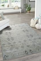 EORC IE496GR8X10 Hand-Knotted Wool Fresh Rug, 8&#39; x 10&#39;, Gray Area Rug - £1,410.02 GBP