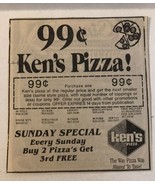 1987 Ken’s Pizza Restaurant Vintage Print Ad Advertisement  PA1 - $152.29 MXN