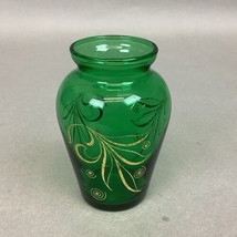 Vintage 1950s Anchor Hocking Emerald Green Mini Glass Vase - 3.75” - £9.74 GBP