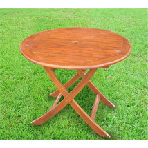 International Caravan Outdoor 38 in. Round Folding Table - $167.25