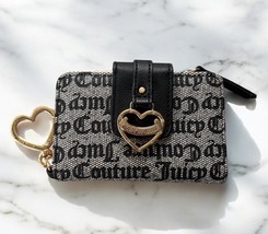 Juicy Couture ~Balck Simply Perfect Tab Card Wallet - Angel Faux Patent ... - $26.73 CAD