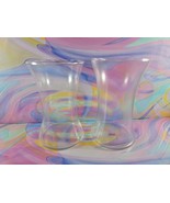 Set of 2 Clear Modern Rounded Glass Vases - 8&#39;&#39; Tall, 4.75&#39;&#39; Diameter - €16,49 EUR