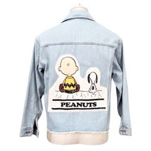 RARE Zara x Snoopy Peanuts Collab denim Jean jacket size 13-14 164 CM Girls - £39.56 GBP