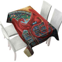 Cool Fantasy Art Librarian Red Dragon Tablecloth - $51.95 CAD+