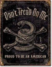 Don't Tread On Me Military Proud American Flag Garage Man Cave Wall Decor Sign - £12.75 GBP