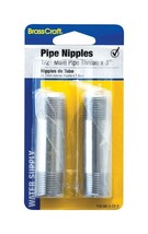 Pipe Nipple 1/2&#39;&#39; D x 3&#39;&#39; L in. 2-ct Brass/Copper/Iron - BrassCraft 113-... - $294.82 MXN