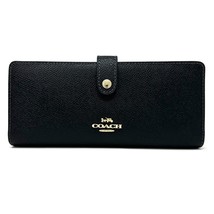Coach Slim Wallet in Black Leather CH410 New With Tags - £173.98 GBP
