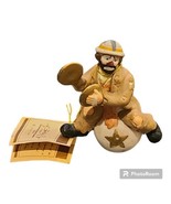 Emmett Kelly Jr EKJ clown cymbals sitting gold star ball figure - $45.00