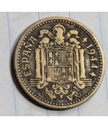 1944 Espana 1 Peseta Standard Circulation Coin - $4.04 CAD