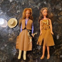 1982 Kenner Glamour Gals Doll LONI in Carefree Cowgirl & Danni in Indian Summer - $35.96