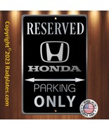 Honda Parking 8&quot;x12&quot; Brushed Aluminum and translucent Classy Black sign - £15.61 GBP