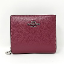 Coach Snap Wallet in Light Raspberry Leather C2862 New With Tags - $88.11