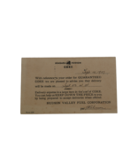 VTG Niagara Hudson Coke Hudson Valley Fuel Troy NY 1937 Rare Ephemera  - $34.17 CAD