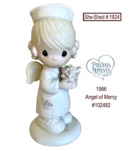 Precious Moments 1986 Angel of Mercy 102482 by Enesco Nurse w/Flowers Vintage - £14.16 GBP