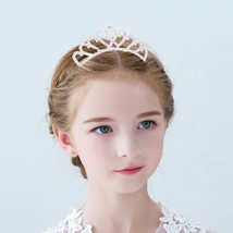 Girls Princess Tiara Crown for Birthday Party,Girl Hair Accessories Crys... - £11.35 GBP