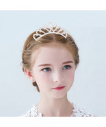 Girls Princess Tiara Crown for Birthday Party,Girl Hair Accessories Crys... - £11.19 GBP