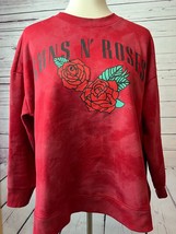 Guns N Roses Sweatshirt Plus14W 0X Red Pullover Womens Tie Dye Graphic - $22.02