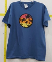 Charleston SC Youth Souvenir &#39;Tropical Palm Trees&#39; Graphic T-Shirt Blue ... - £10.07 GBP
