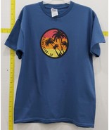 Charleston SC Youth Souvenir &#39;Tropical Palm Trees&#39; Graphic T-Shirt Blue ... - $234.88 MXN