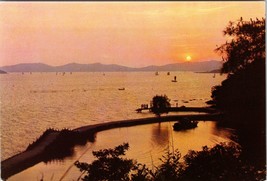 Postcard Sunset On Lake Taihu China - £3.91 GBP