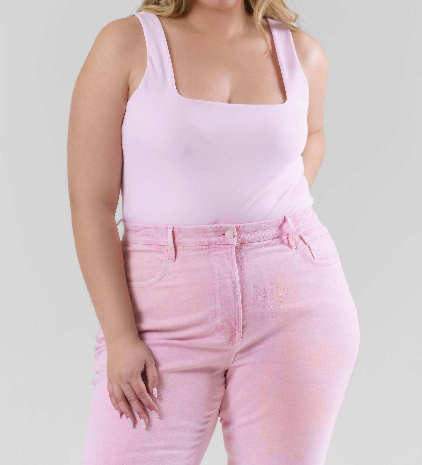 Good American Scuba Modern Tank Bodysuit Rose Quartz - $44.00
