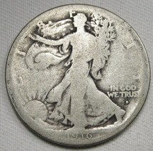 1916-D Walking Liberty Half Dollar GOOD Coin AE922 - £38.47 GBP