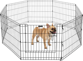 Puppy Playpen - Foldable Metal Exercise Enclosure with Eight 24-Inch Panels - $62.34