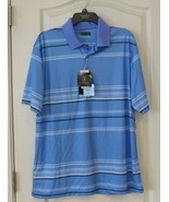PGA TOUR Motionflux Short Sleeve Polo Vista Blue Men&#39;s Sz L-XXL NWT MSRP$55 - $21.36