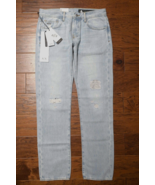 Armani Exchange $170 A|X J13 Men&#39;s Slim Light Blue Scraped Pure Cotton J... - $62.36